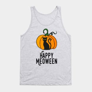 Happy Meoween – Halloween Pumpkin Cat Tank Top